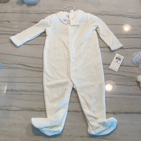 Ralph Lauren One Pieces Ralph Lauren Baby Boys Velour Footie Poshmark